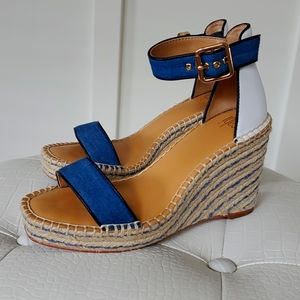 CABI jean wedge sandals